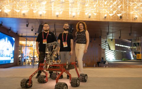 EXPO 2020 w Dubaju. Politechnika Białostocka stworzyła projekt architektoniczny Xylopolis. To wystawa czasowa województwa podlaskiego; fot. Paweł Jankowski