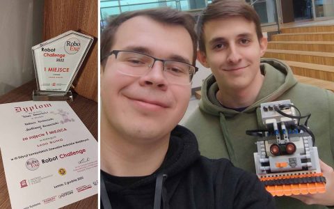 Dyplom i dwie twarze młodych mężczyzn
