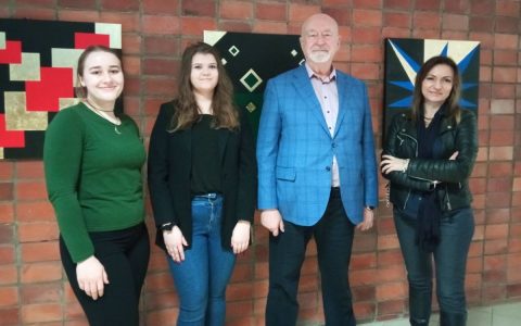 I. Kozak i J. Leszczkowska, dziekan prof. M. Bołtryk, E. OrzechowskaFot. A. Topczewska_fot. Aneta Topczewska_Radio Akadera