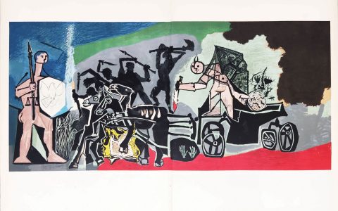 Pablo-Picasso-La-Guerre-et-la-Paix-Rouge-Collotype