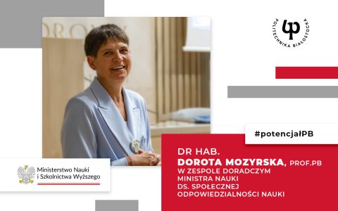 Dr hab. Dorota Mozyrska, prof. PB w zespole doradczym Ministra Nauki_fot. własność r hab. Dorota Mozyrska, prof. PB, WI