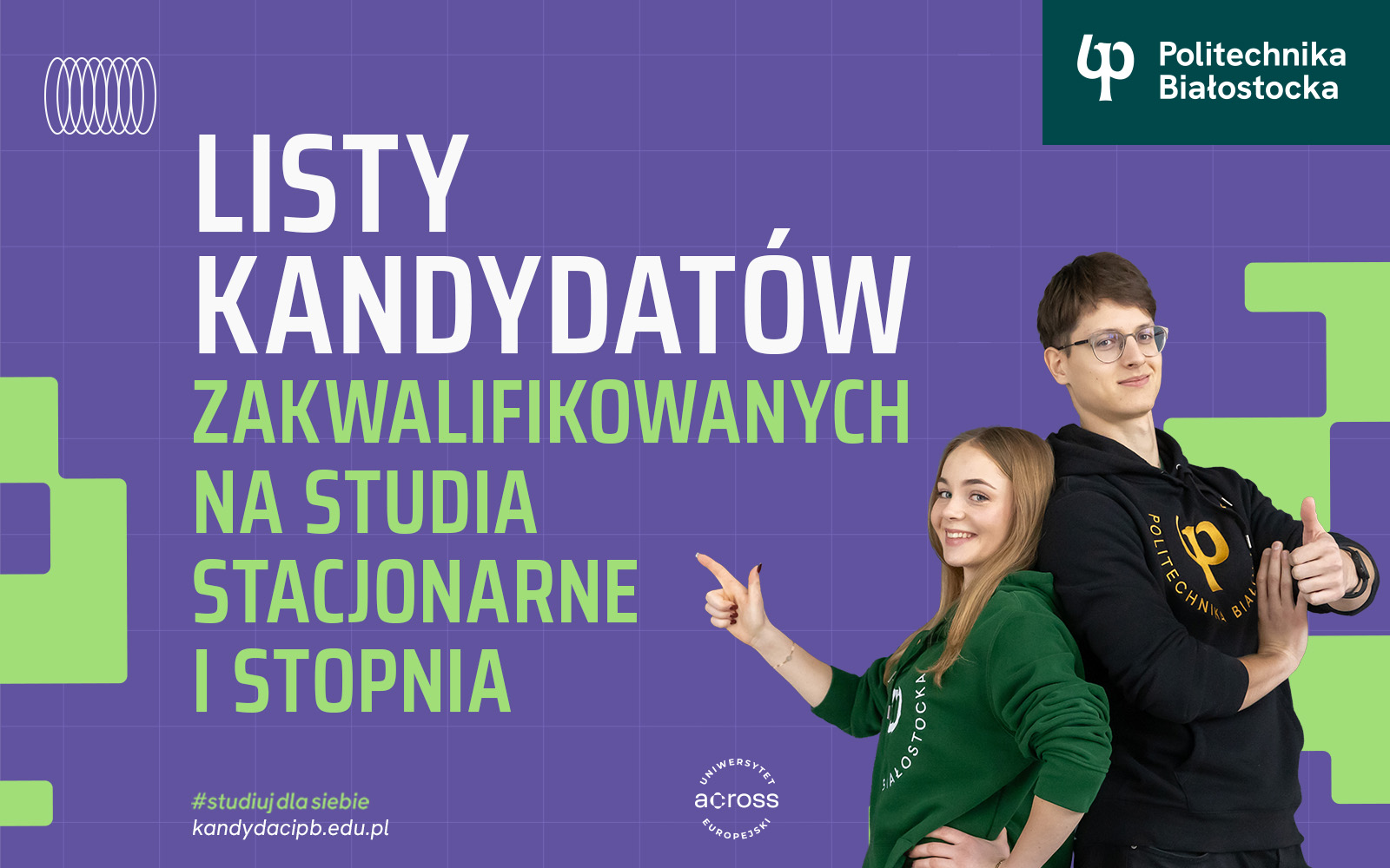 Grafika rekrutacja listy zakwalifikowanych na studia